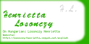 henrietta losonczy business card